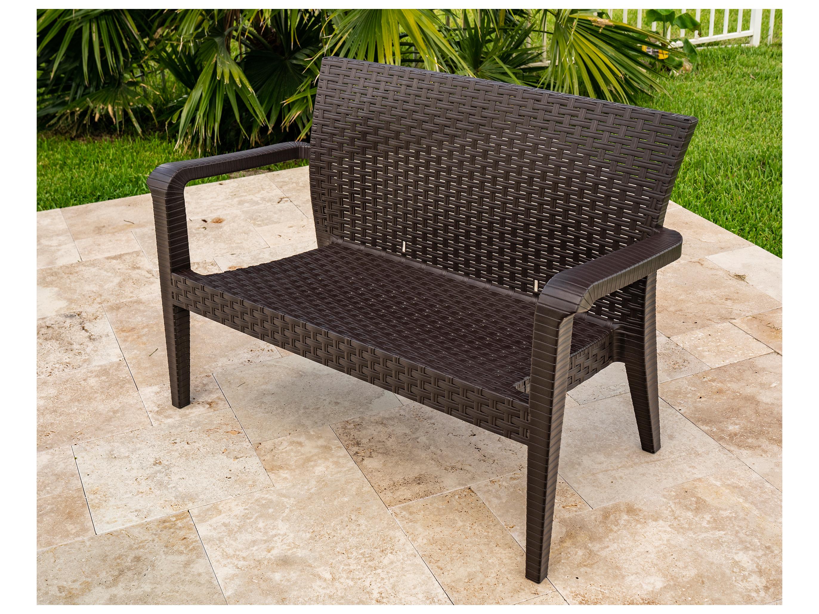 Rainbow Outdoor Alaska Resin Wicker Brown 4 Piece Lounge Set