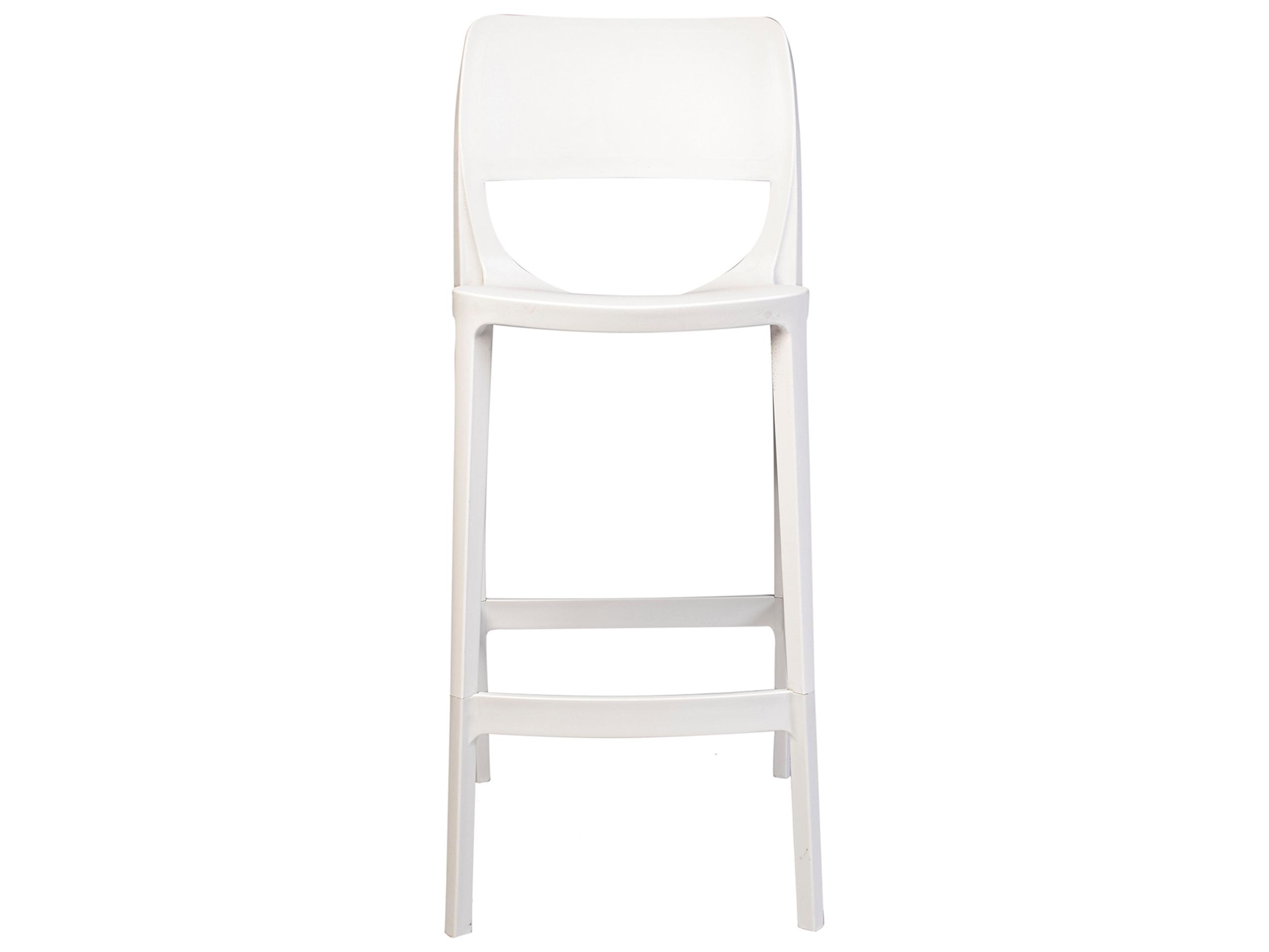 Rainbow Outdoor Bell Resin White Stackable Dining Side Chair Set of 2