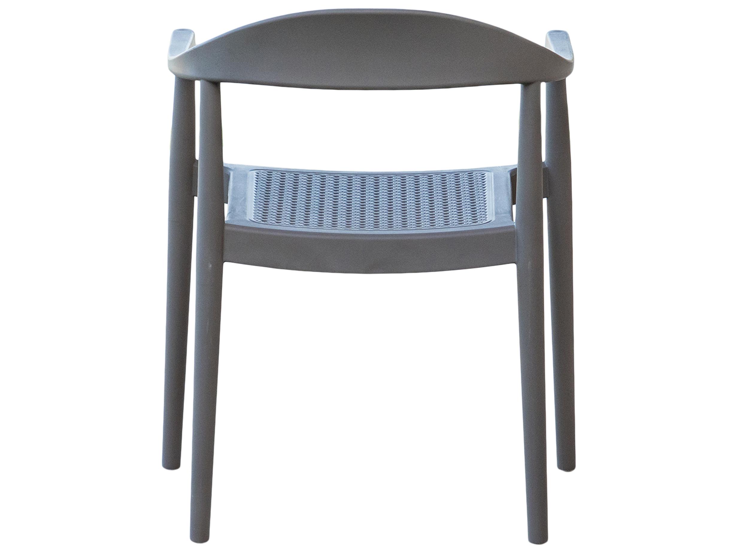 Rainbow Outdoor Kennedy Resin Cappuccino Stackable Dining Arm Chair Set of 2