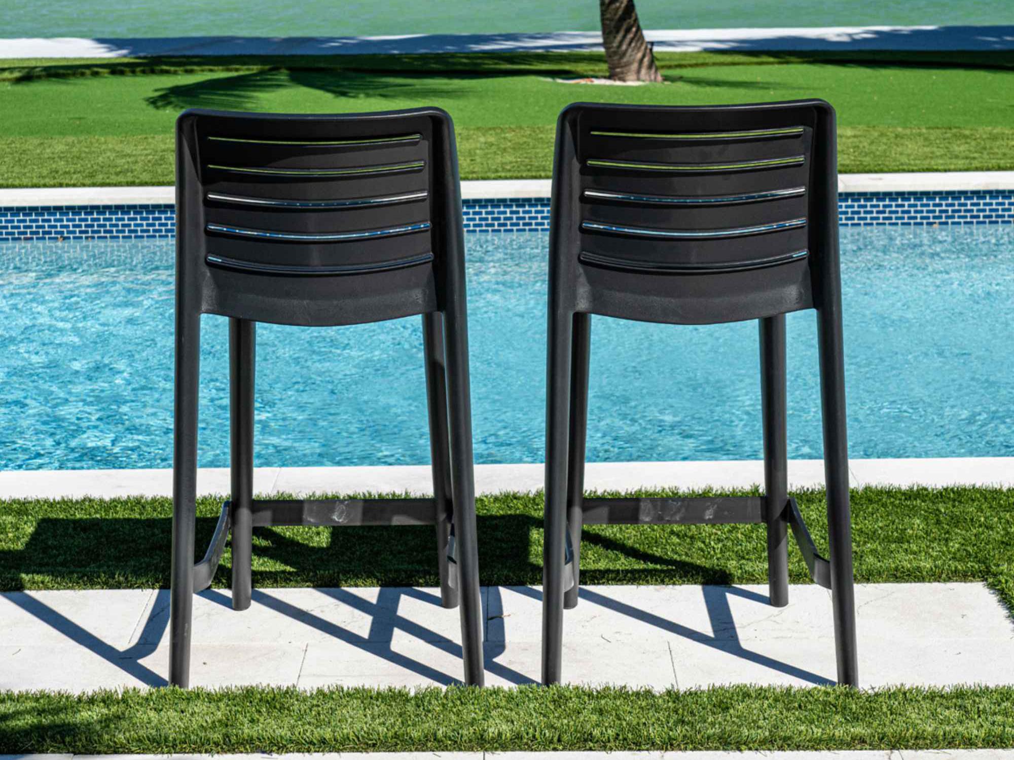 Rainbow Outdoor Leva Brown Polypropylene Counter Stool