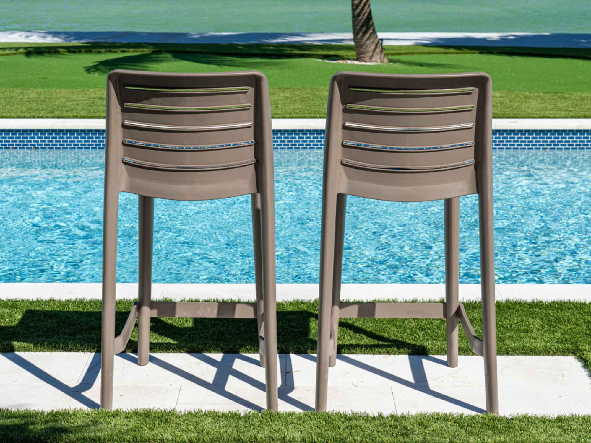 Rainbow Outdoor Leva Anthracite Polypropylene Bar Stool