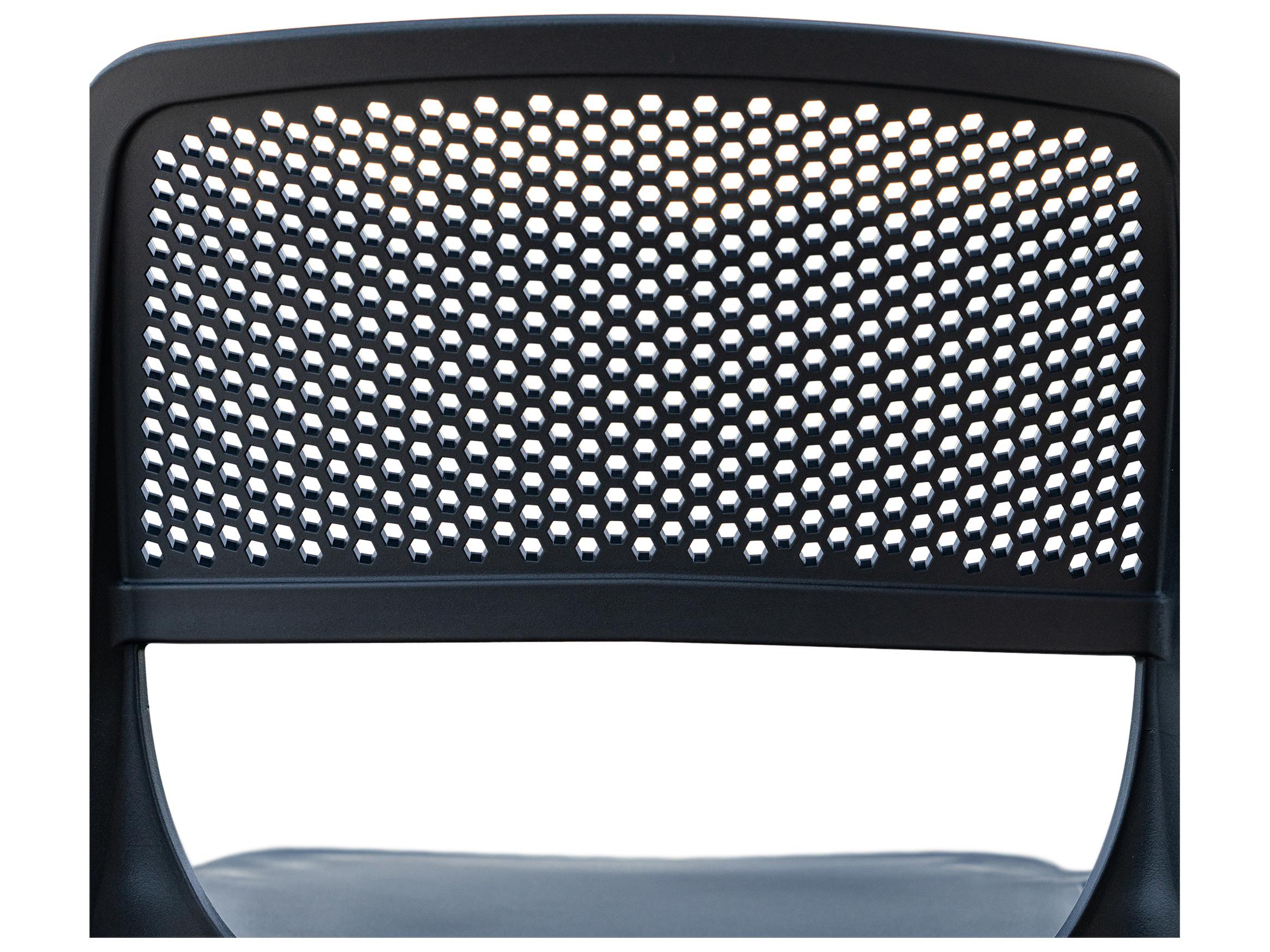 Rainbow Outdoor Mila Resin Anthracite Stackable Dining Arm Chair Set of 2