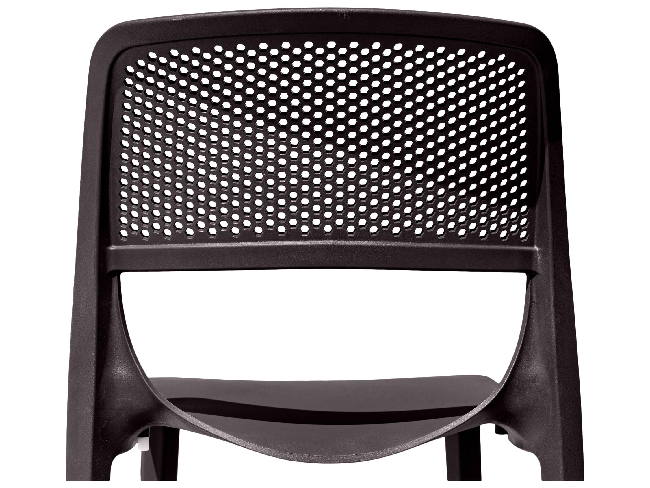 Rainbow Outdoor Mila Resin Cappuccino Stackable Dining Side Chair Set of 2