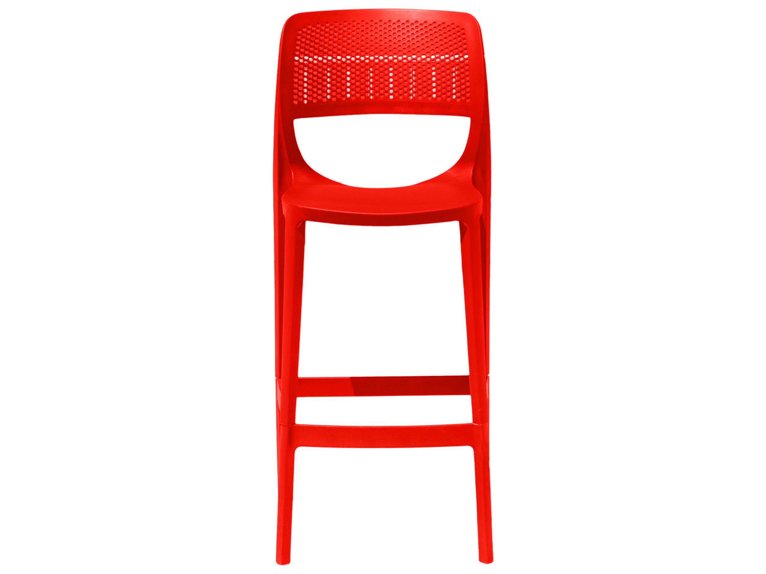 Rainbow Outdoor Mila Resin Red Stackable Dining Side Chair Set of 2