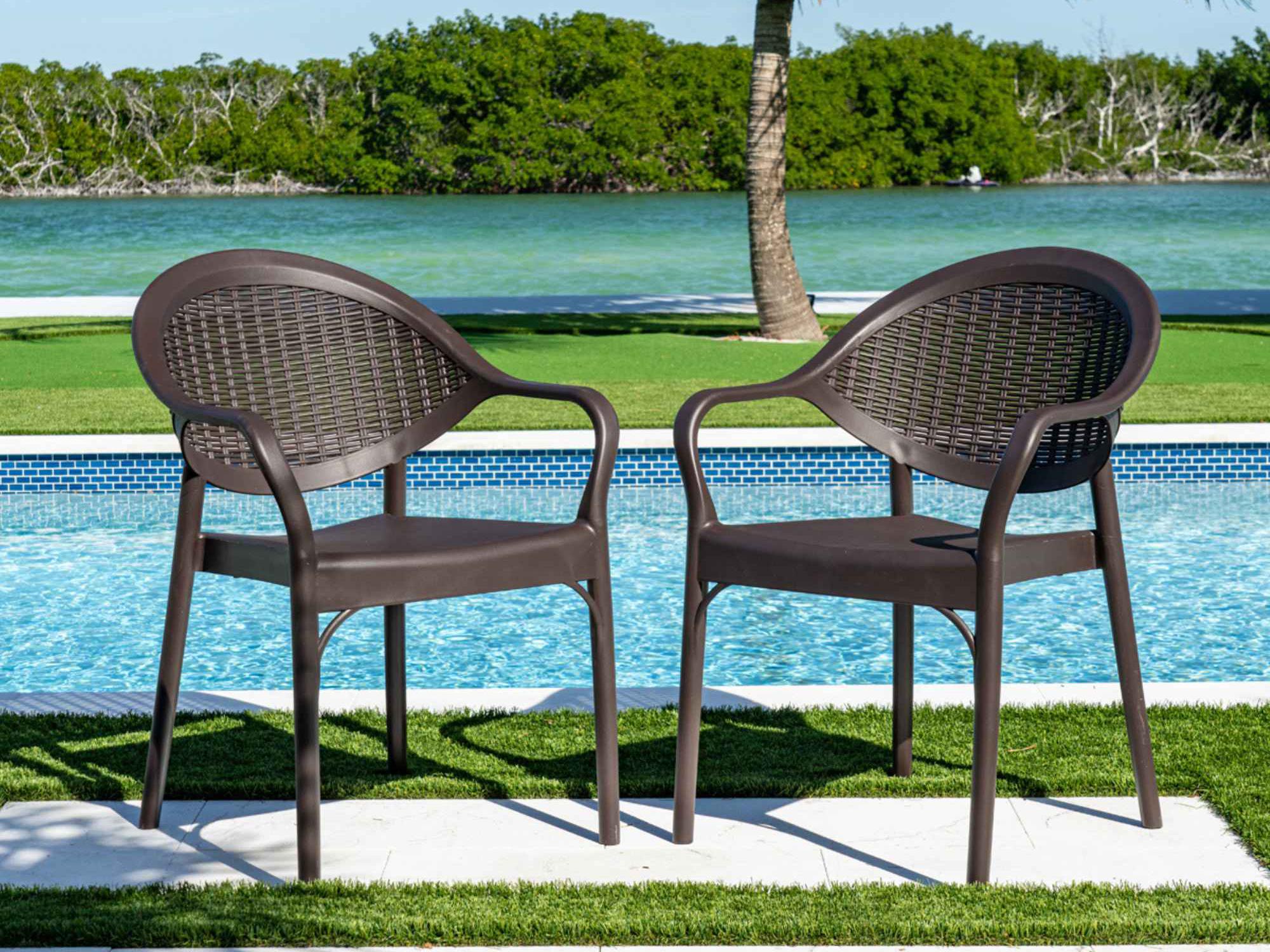 Rainbow Outdoor Mona Wicker Dining Set