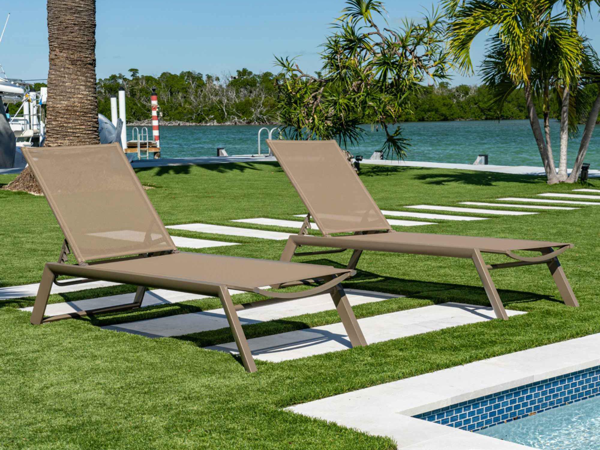 Rainbow Outdoor Odessa Aluminum Sling Chaise Lounge