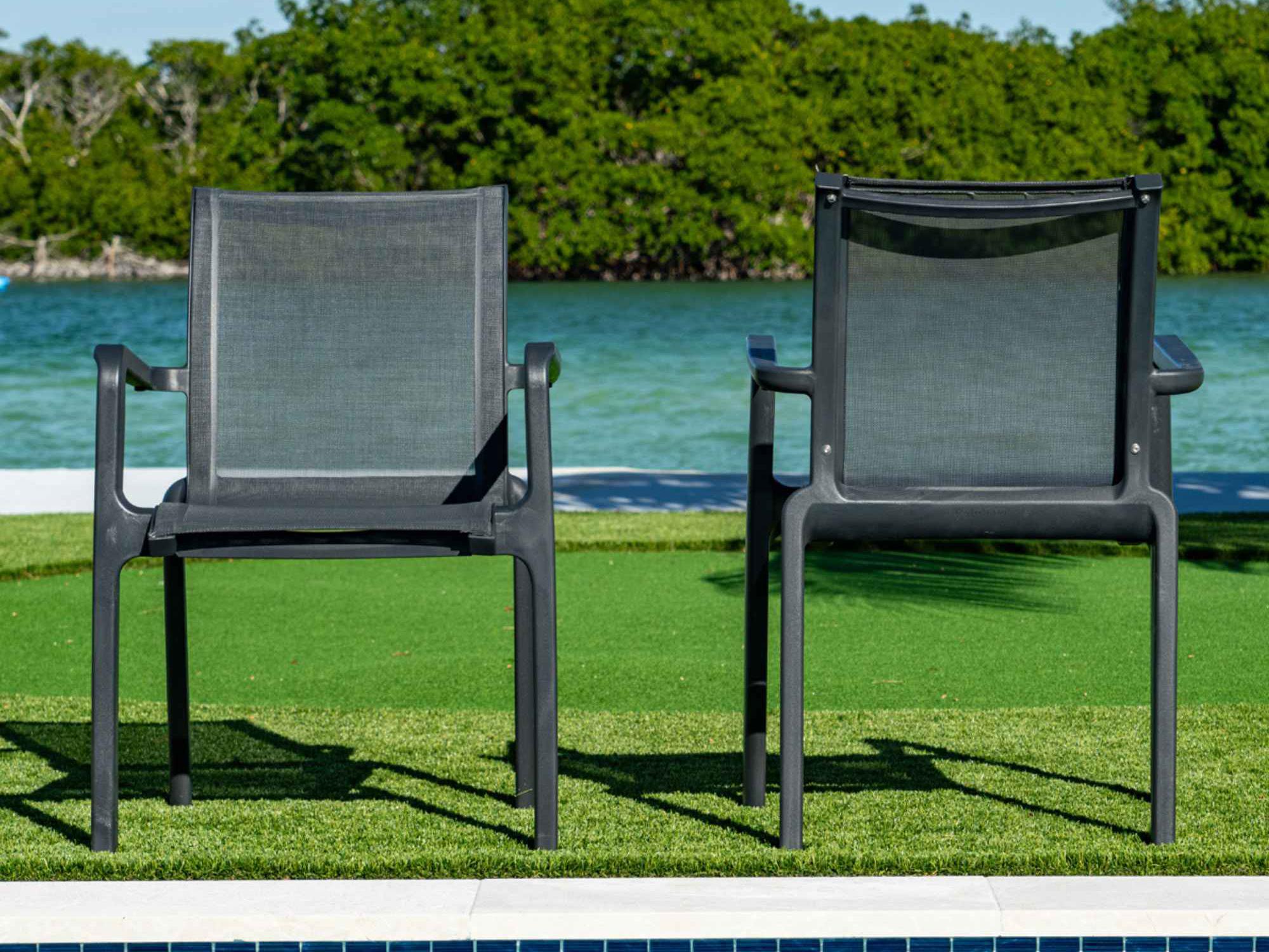 Rainbow Outdoor Paris Anthracite Polypropylene Sling Dining Chair