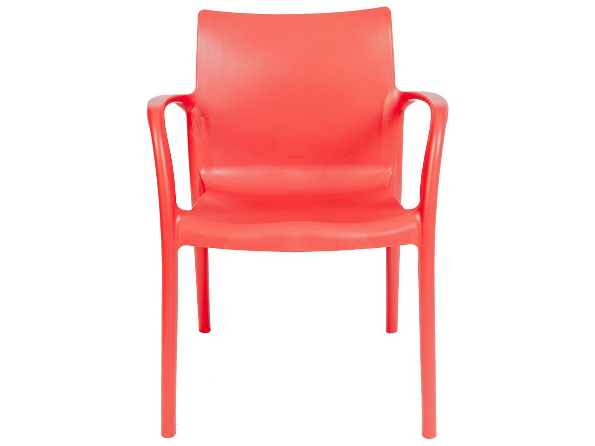 Rainbow Outdoor Pedro Resin Red Stackable Dining Arm Chair Set of 2