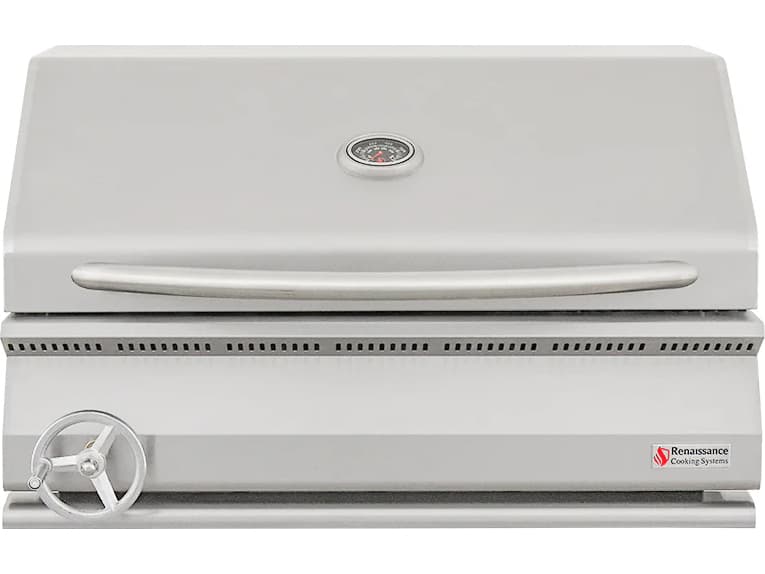 RCS Grills Stainless Steel 32'' Premier Built-In Charcoal Grill