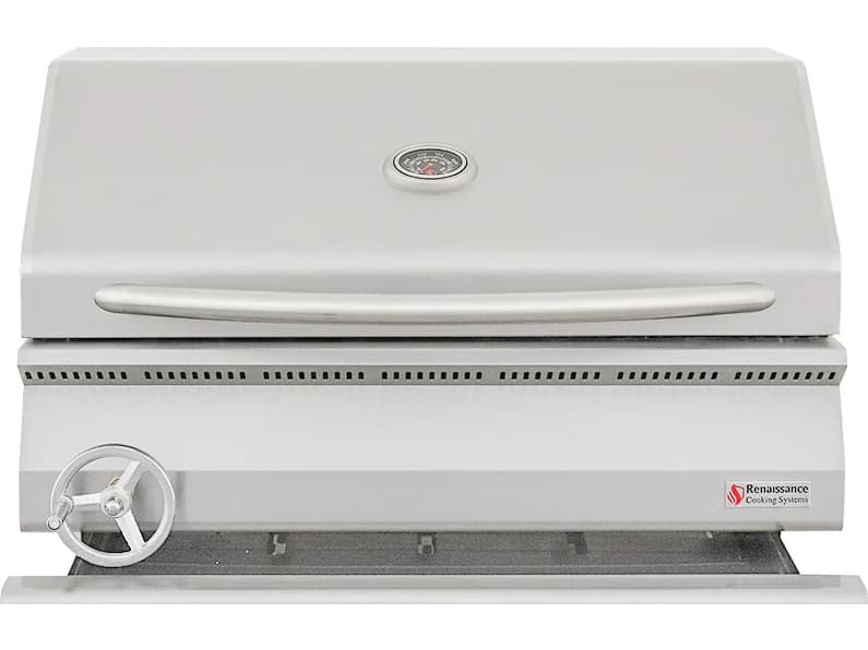 RCS Grills Stainless Steel 32'' Premier Built-In Charcoal Grill