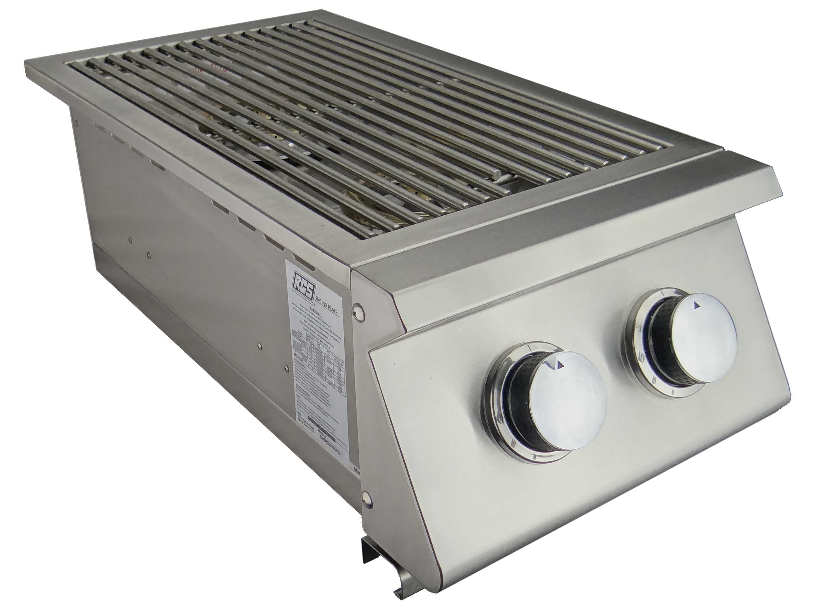 RCS Grills Premier Series Natural Gas Double Side Burner - Slide-In