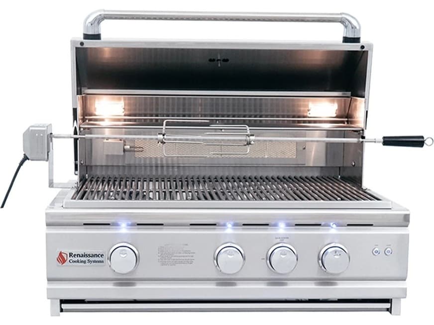 RCS Grills 30in Cutlass Stainless Pro Series Natural Gas Grill with LED Lights