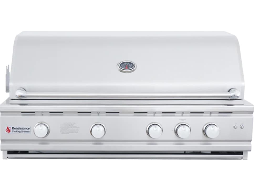 RCS Grills Stainless Steel 42" Cutlass Pro Grill with Rear Burner, Briquette Trays & Blue LEDs