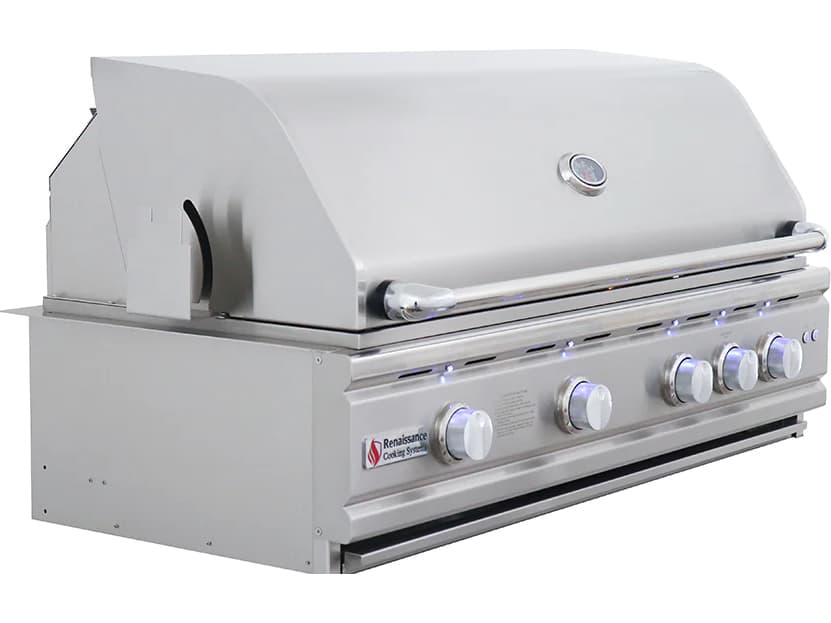 RCS Grills Stainless Steel 42" Cutlass Pro Grill with Rear Burner, Briquette Trays & Blue LEDs