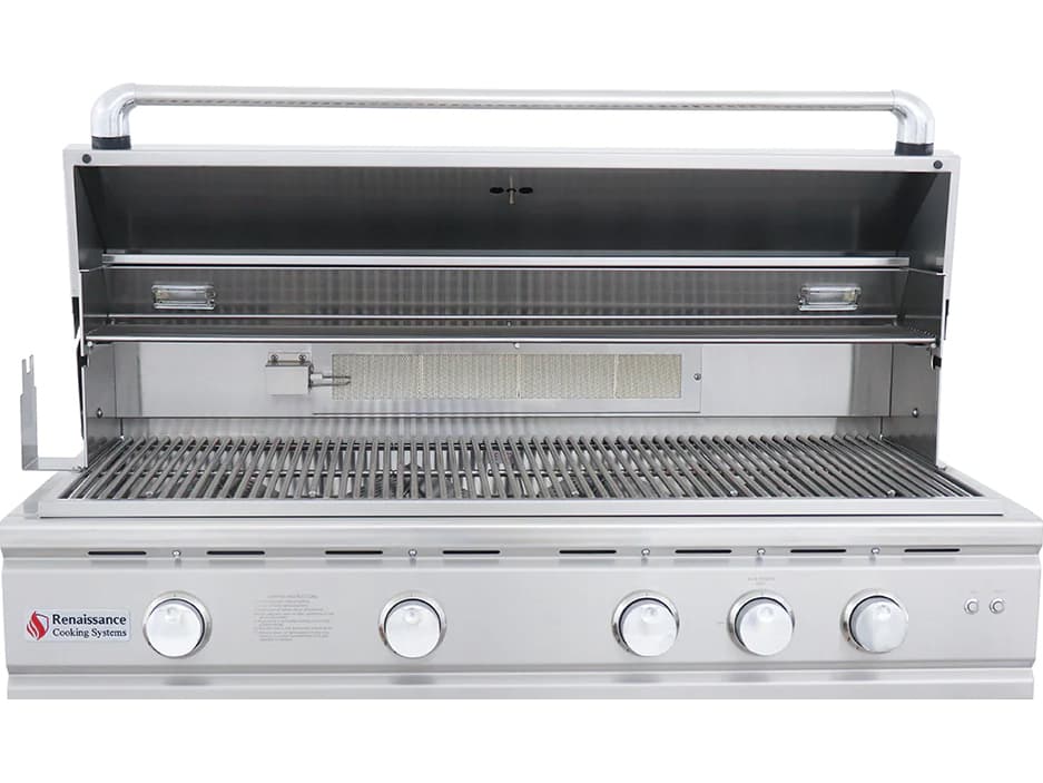 RCS Grills Stainless Steel 42" Cutlass Pro Grill with Rear Burner, Briquette Trays & Blue LEDs -