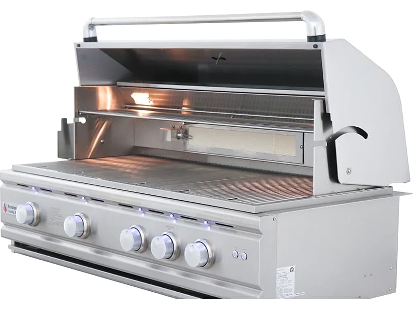 RCS Grills Stainless Steel 42" Cutlass Pro Grill with Rear Burner, Briquette Trays & Blue LEDs -
