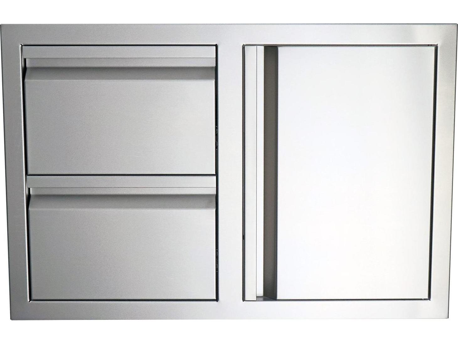 RCS Grills Valiant 33 Inch Stainless Double Drawer and Door Combo