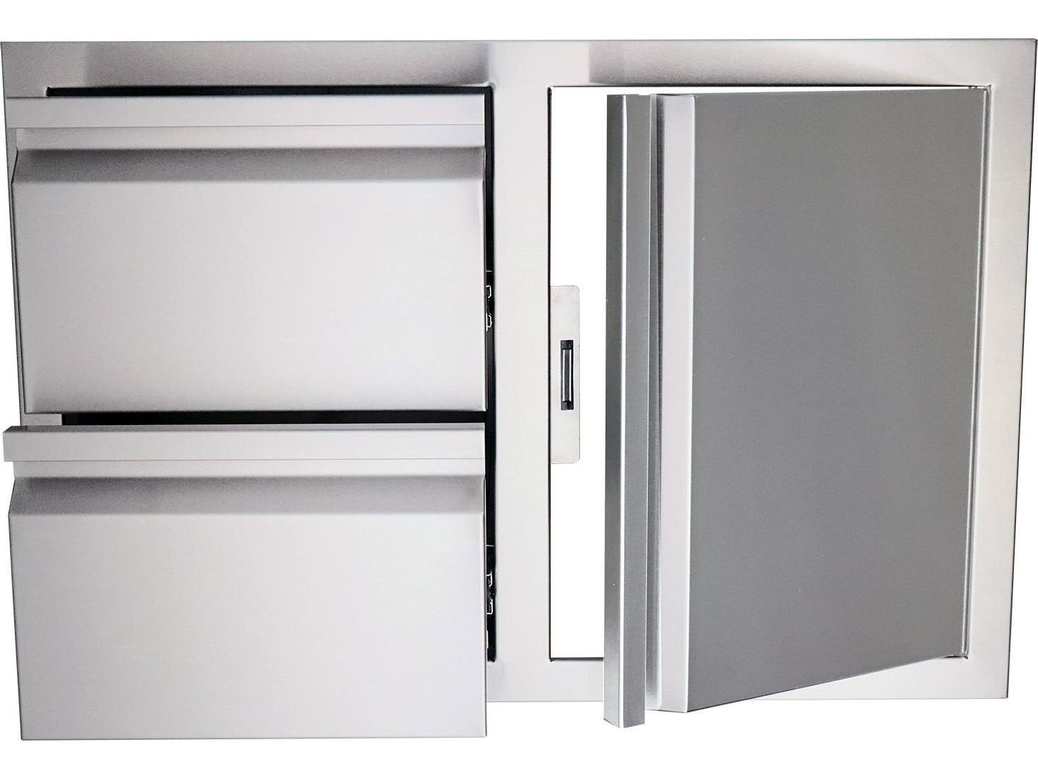 RCS Grills Valiant 33 Inch Stainless Double Drawer and Door Combo