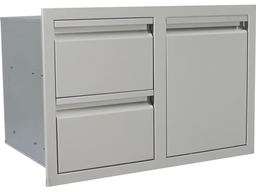 RCS Grills Stainless Steel Valiant Series Dual Drawer / Propane Drawer Combo