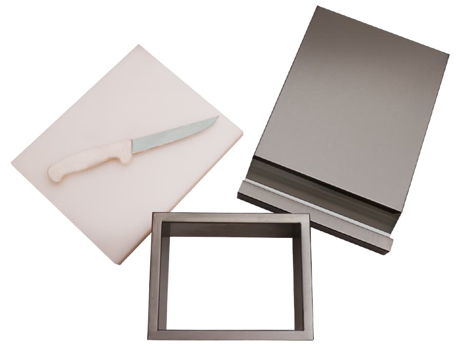 RCS Grills Stainless Steel Valiant Series Trash Chute and Cutting Board