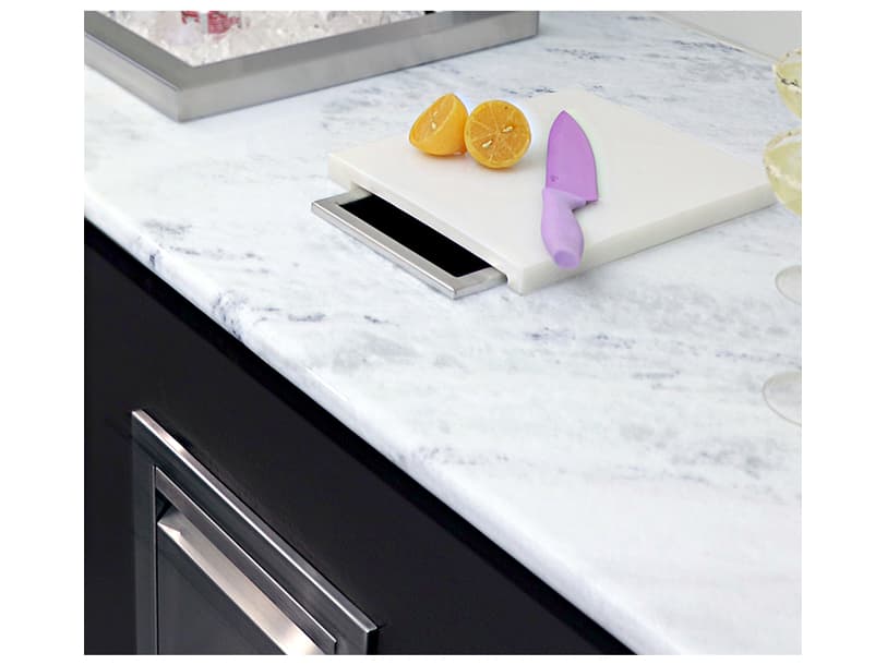 RCS Grills Stainless Steel Valiant Series Trash Chute and Cutting Board