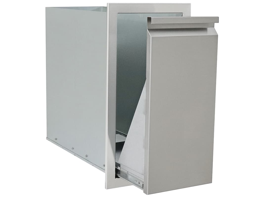 RCS Grills Stainless Steel Valiant Narrow Trash Drawer-Trash Can Included