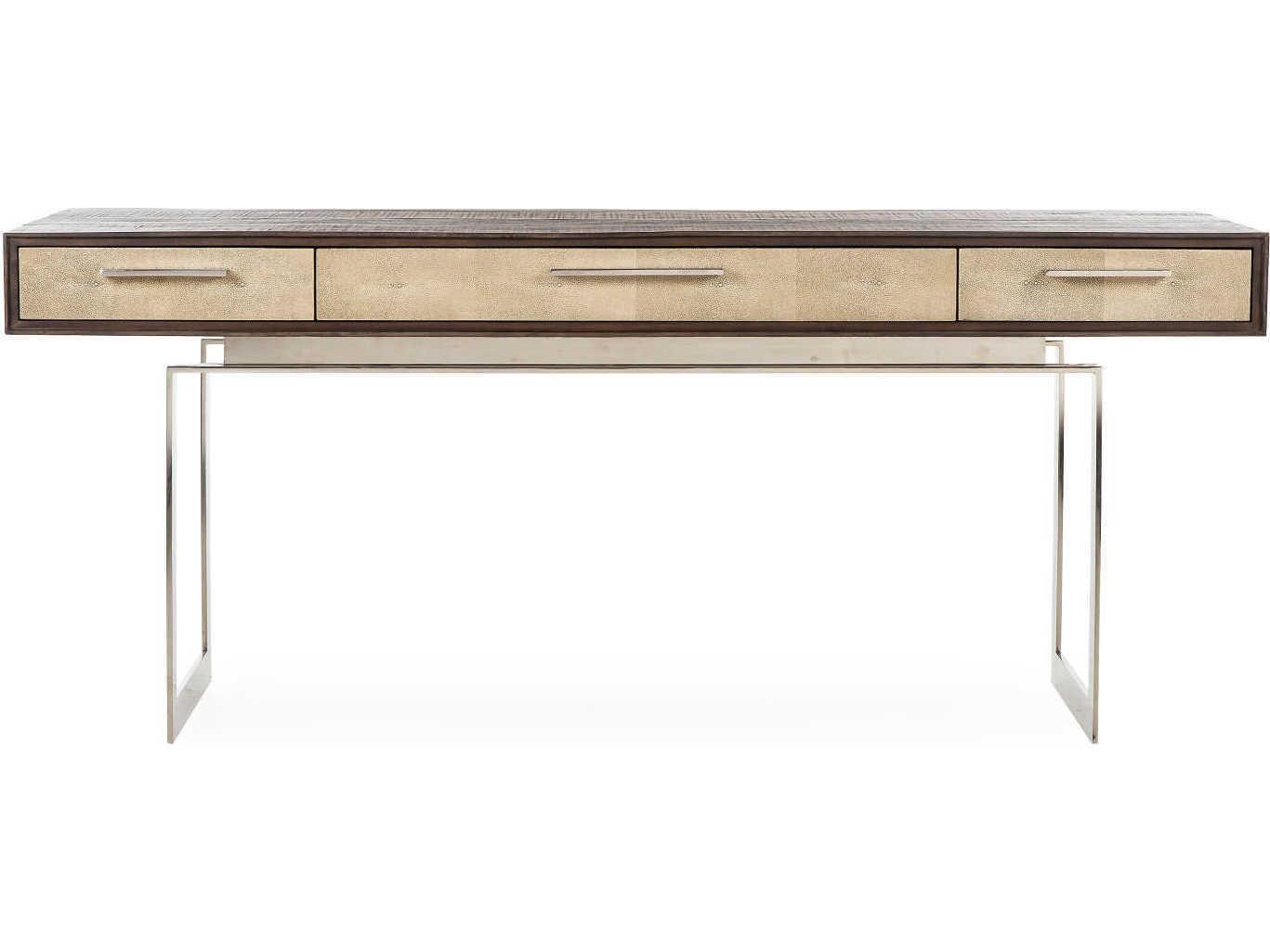 Sonder Living Latham Peroba With Textured Resin Faux Shagreen Brown Computer Desk