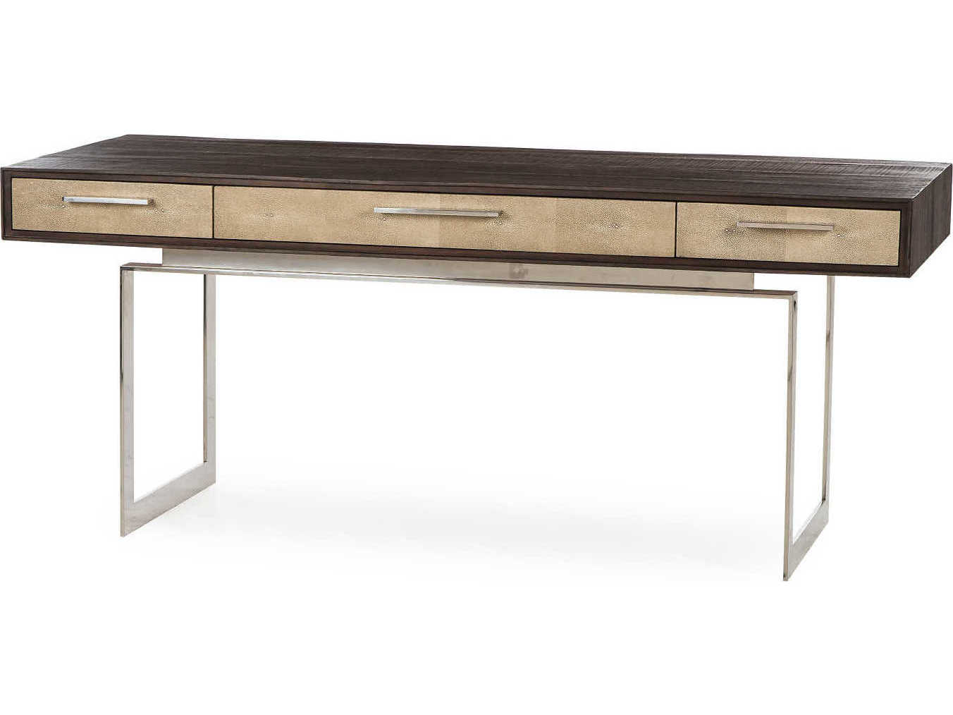 Sonder Living Latham Peroba With Textured Resin Faux Shagreen Brown Computer Desk