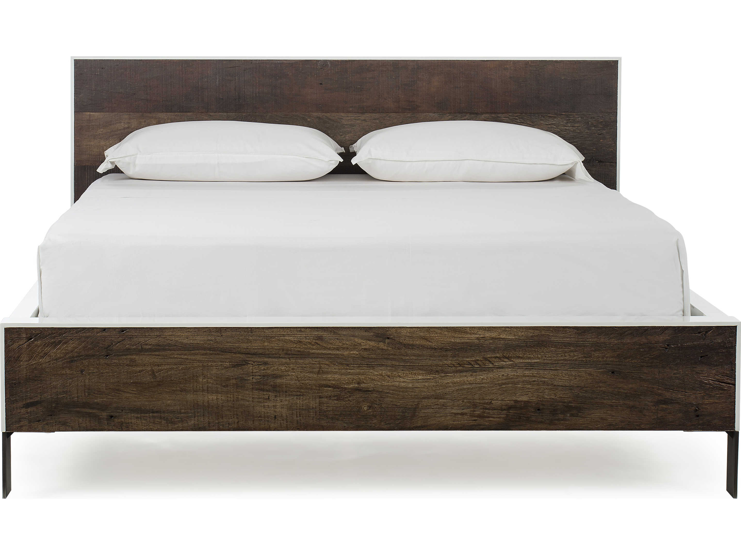 Sonder Living Brown Ivory White Wood King Platform Bed