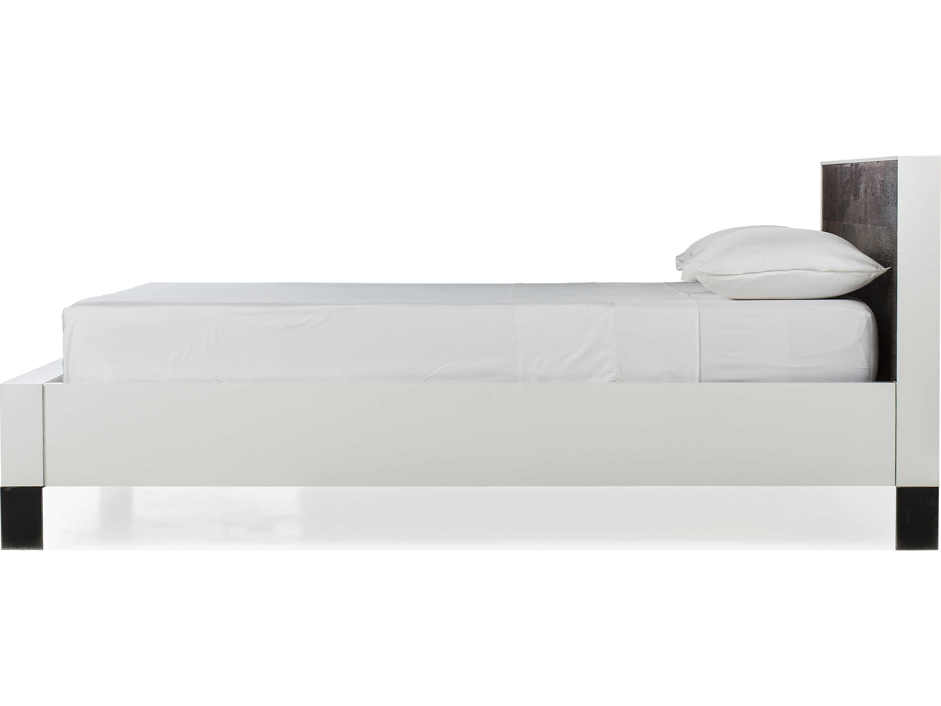 Sonder Living Brown Ivory White Wood King Platform Bed