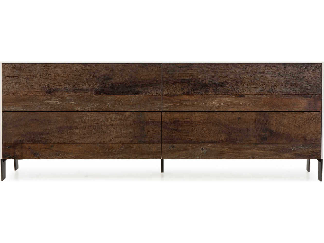 Sonder Living Cardosa 4-Drawers White Acacia Wood Double Dresser