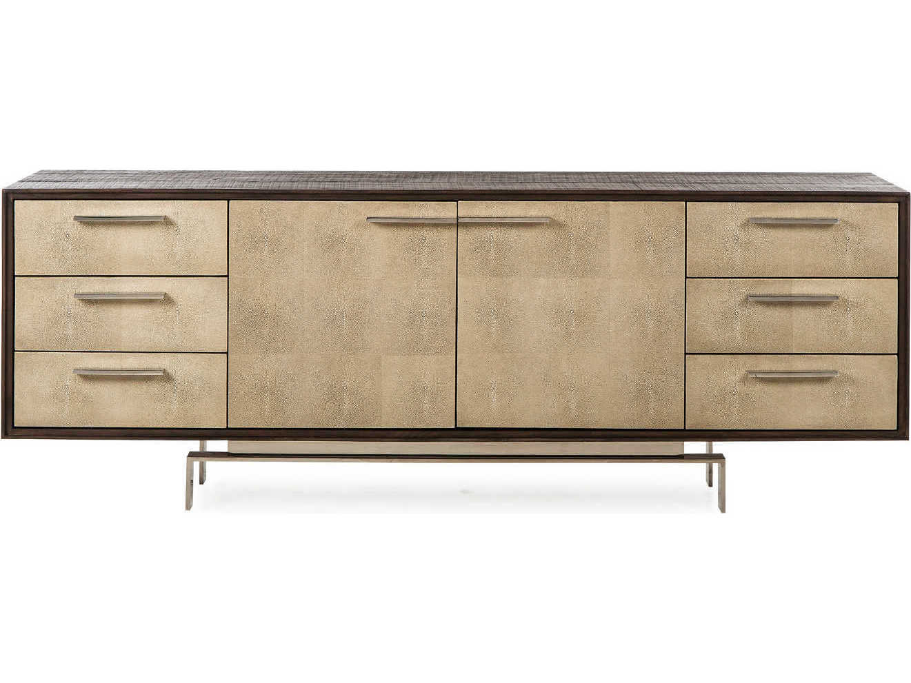 Sonder Living Latham 72" Peroba With Textured Resin Faux Shagreen Credenza Sideboard