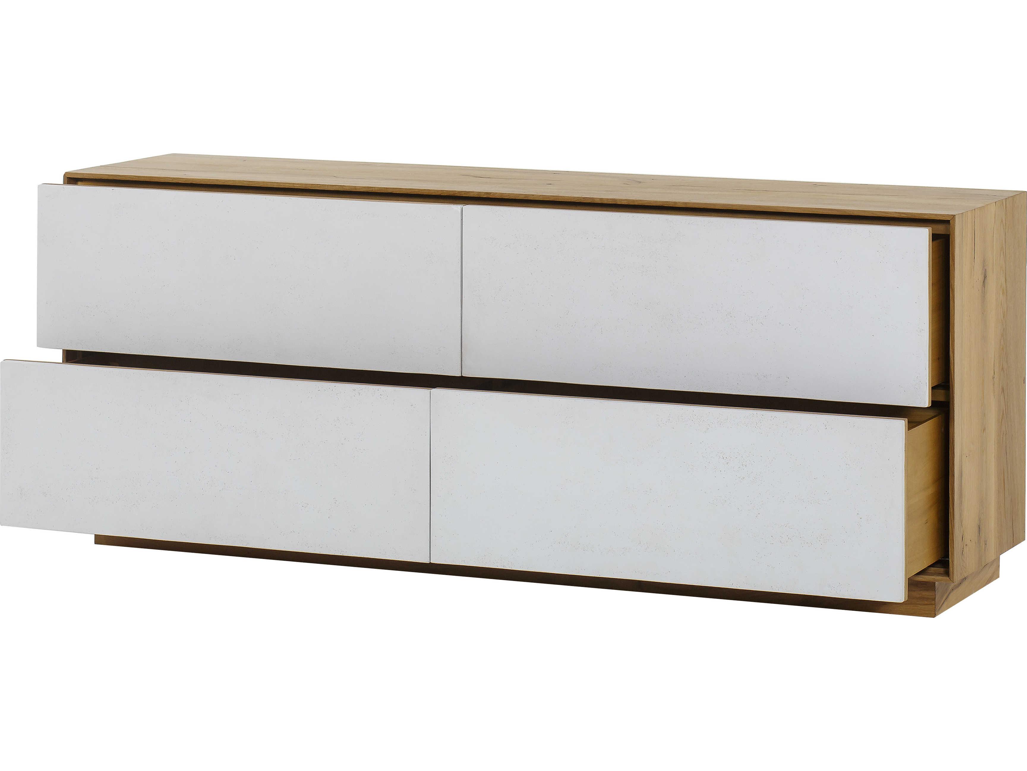 Sonder Living Sands 4-Drawers White Oak Wood Double Dresser