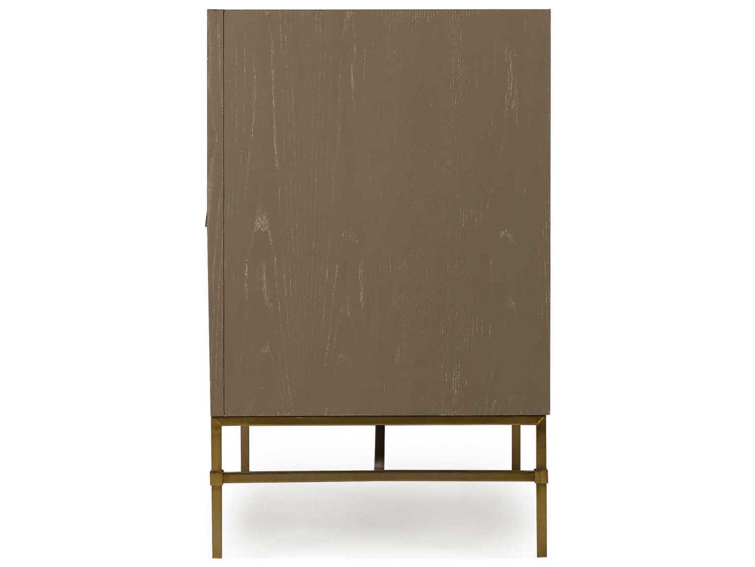 Sonder Living Lexi 72" Ash Wood With Ivory Shagreen Door Panels Credenza Sideboard