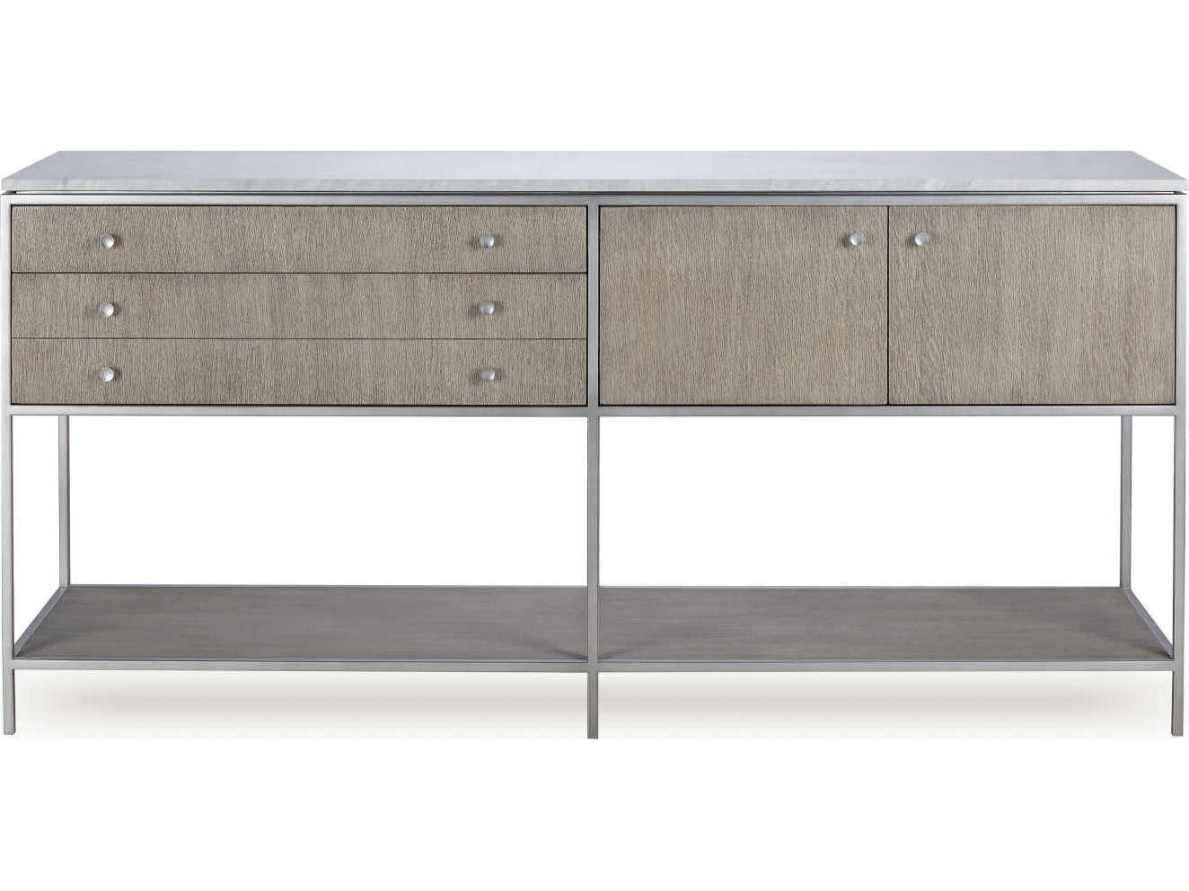 Sonder Living Paxton 72" Oak Wood Grey With Nickel Credenza Sideboard