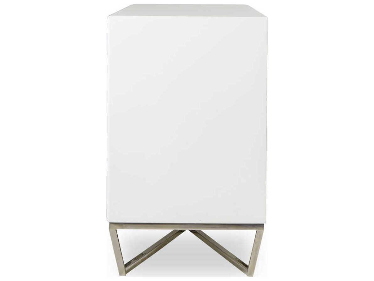 Sonder Living Jaxson 80" White Lacquer Credenza Sideboard