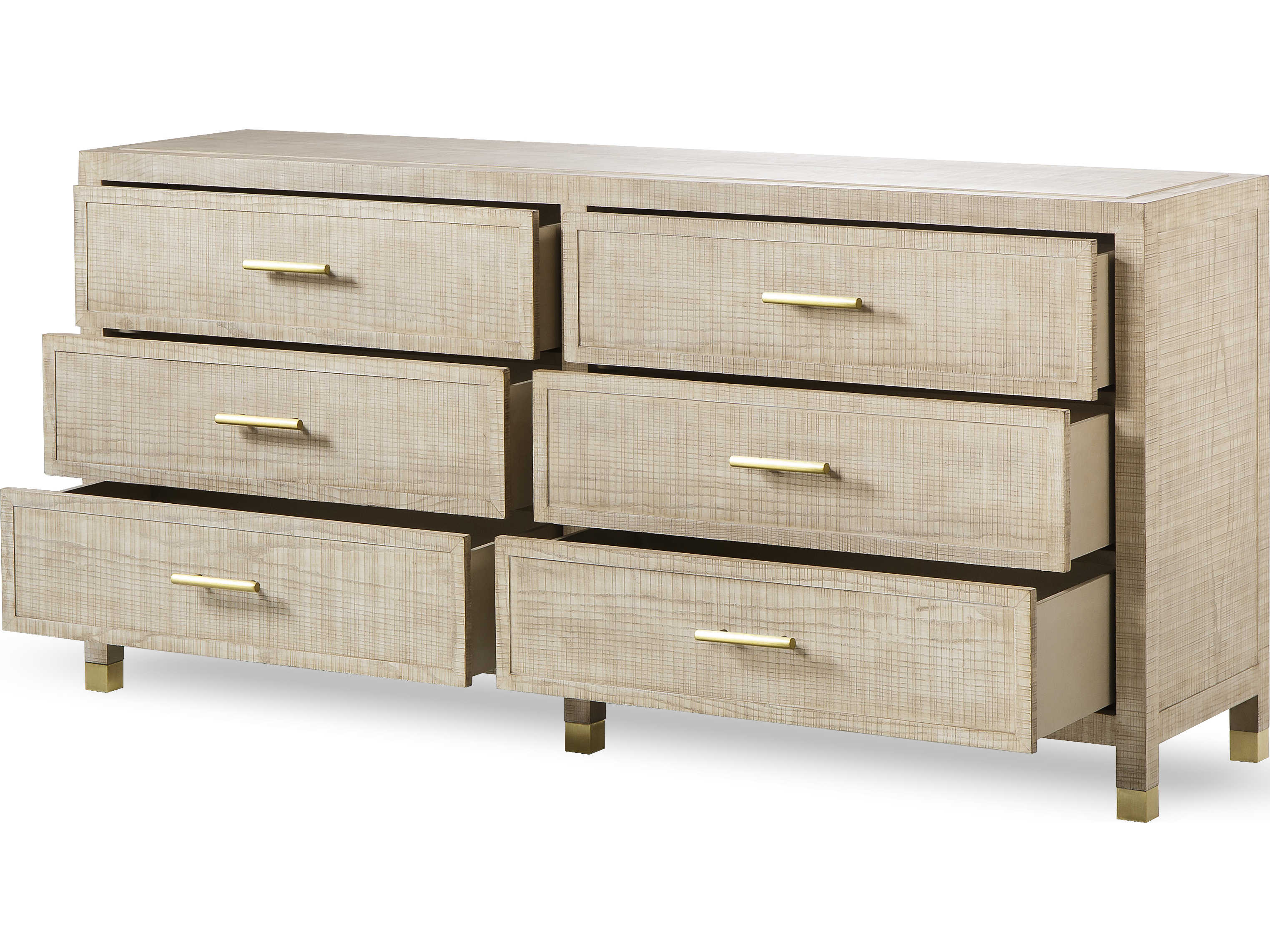 Sonder Living Raffles 6-Drawers Ply Wood Double Dresser