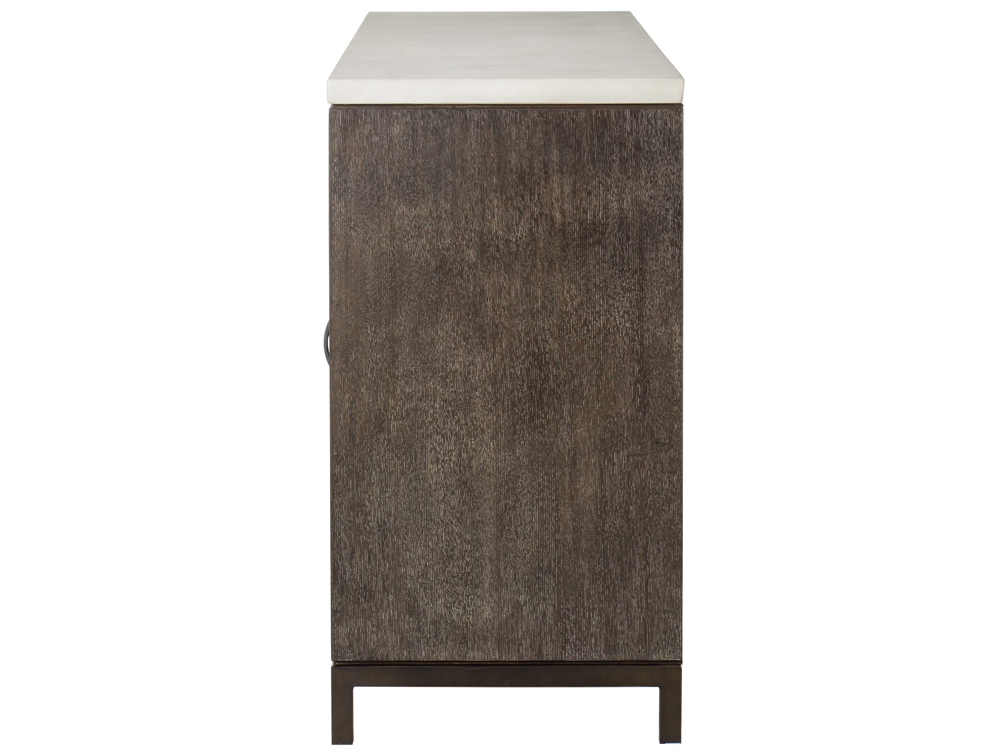 Sonder Living 89" Oak Wood Brown Ivory Credenza Sideboard