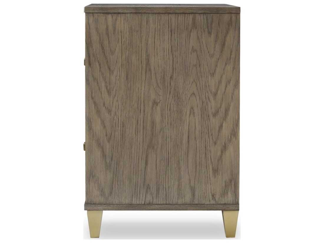Sonder Living 2-Drawers Gray Oak Wood Nightstand