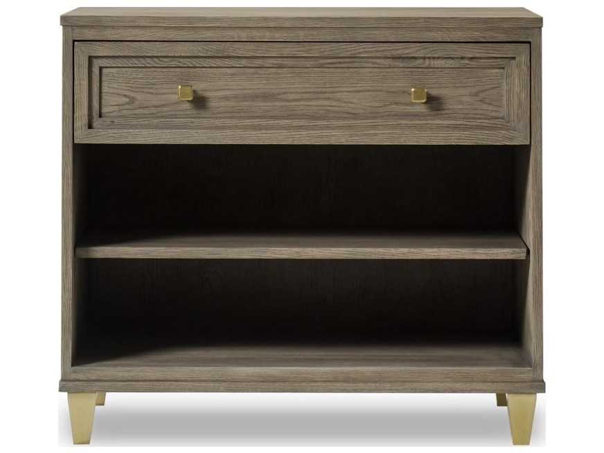Sonder Living 1-Drawer Gray Oak Wood Nightstand