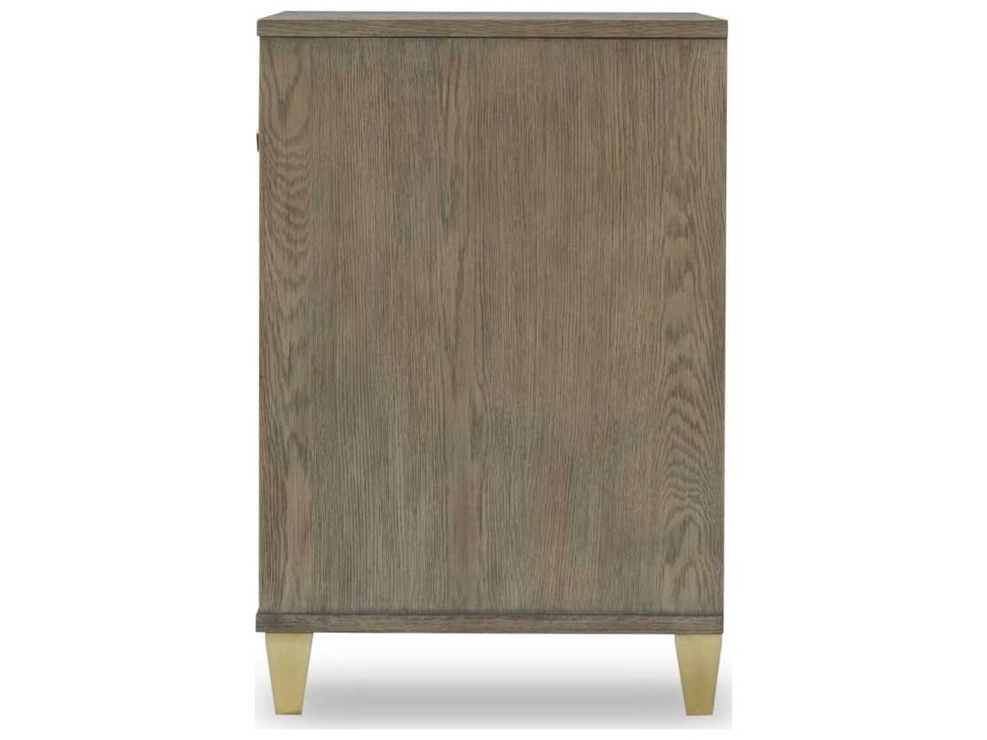 Sonder Living 1-Drawer Gray Oak Wood Nightstand