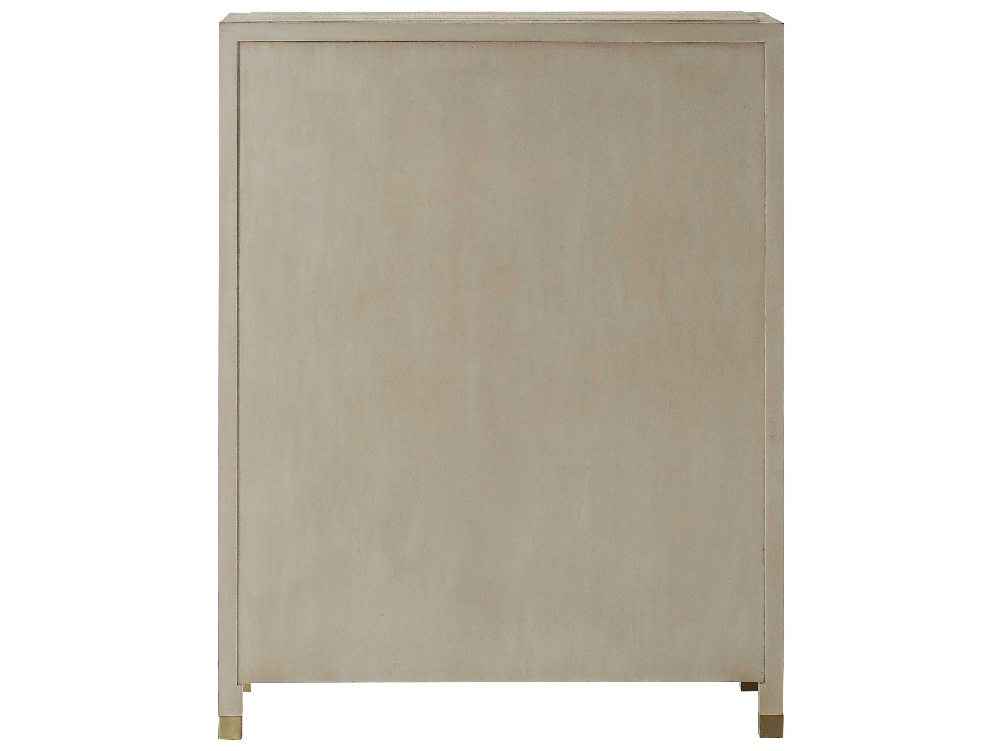Sonder Living 5-Drawers Ivory Gold Beige Poplar Wood Accent Chest