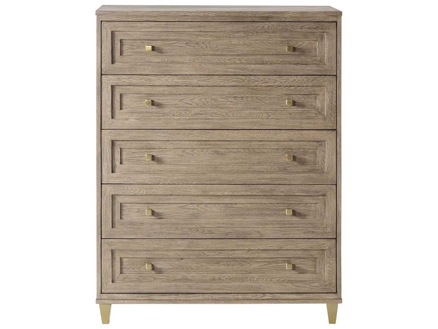 Sonder Living 5-Drawers Natural Gold Oak Wood Accent Chest