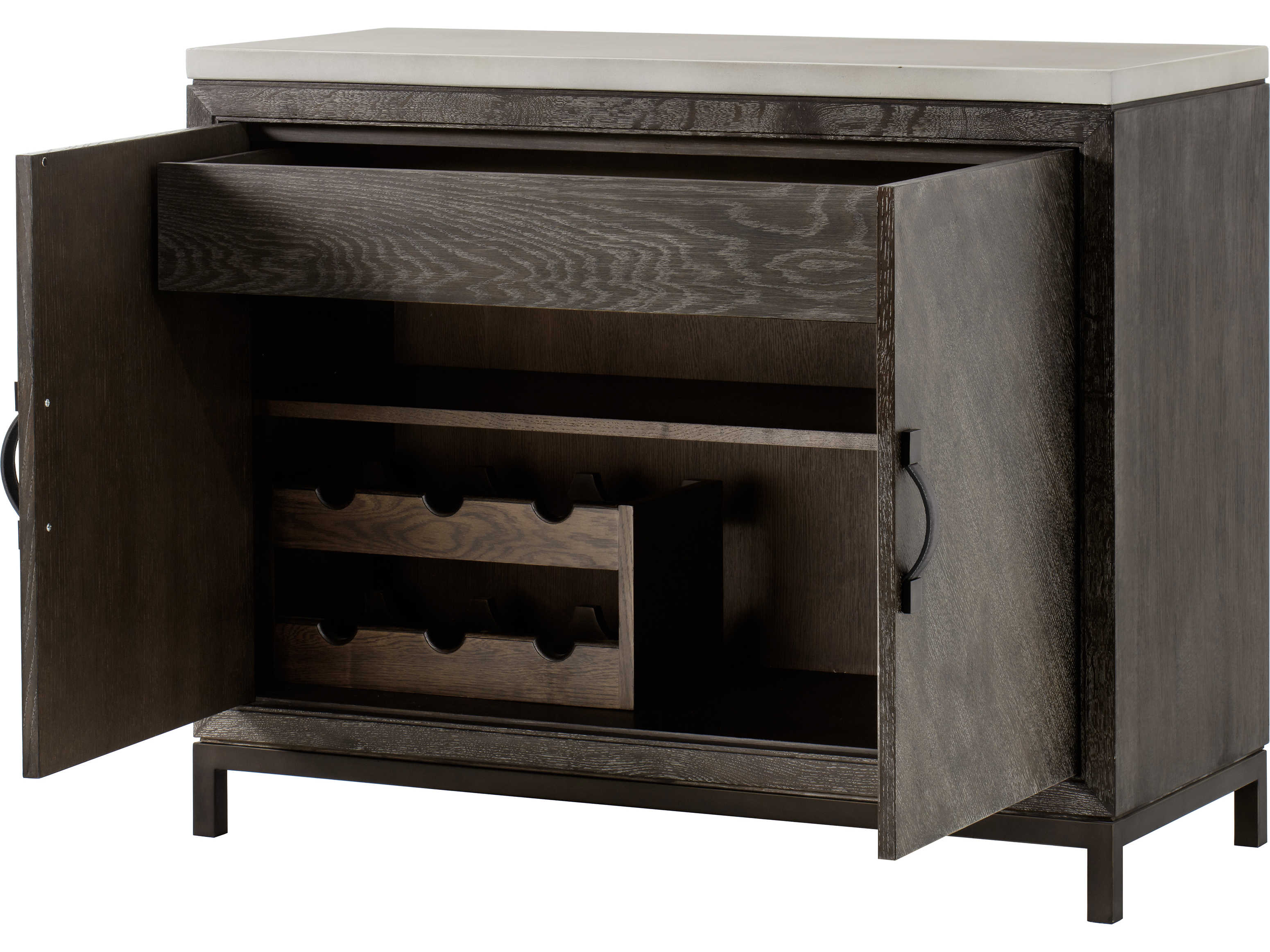 Sonder Living 45" Beech Wood Brown Ivory Credenza Sideboard