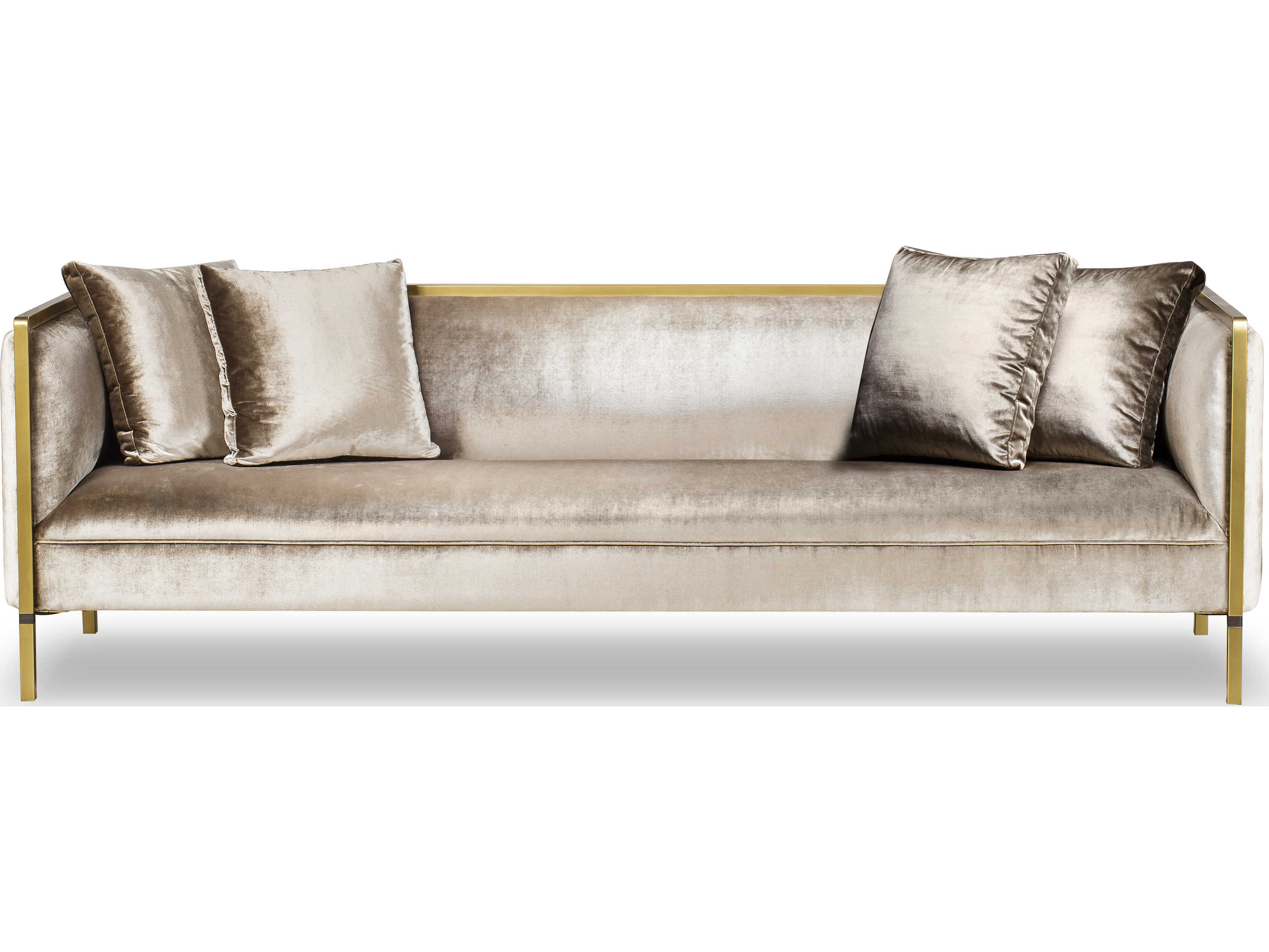 Sonder Living Moki Fabric Brown Upholstered Sofa