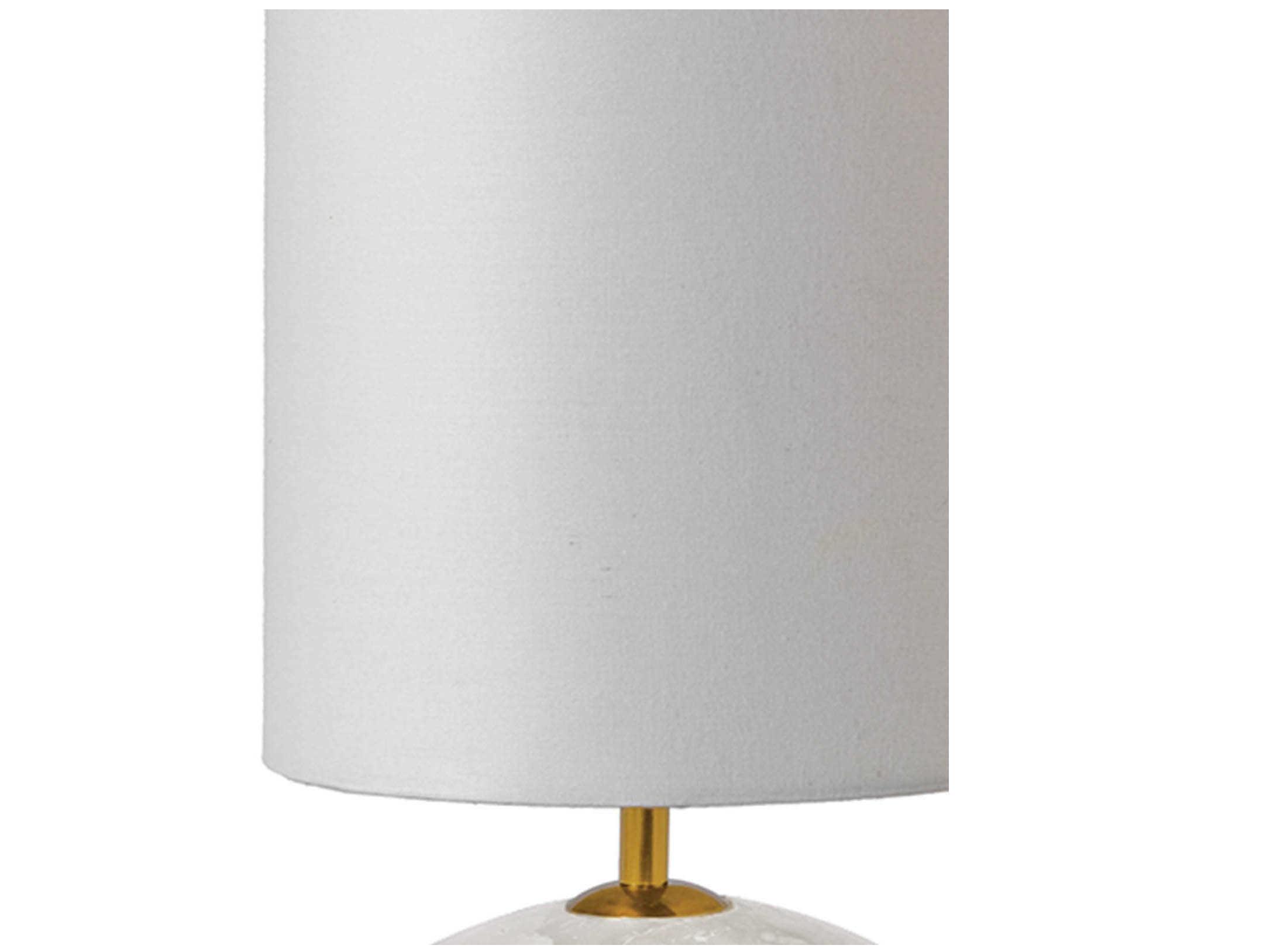 Regina Andrew Mini Orb Natural Alabaster Linen White Table Lamp