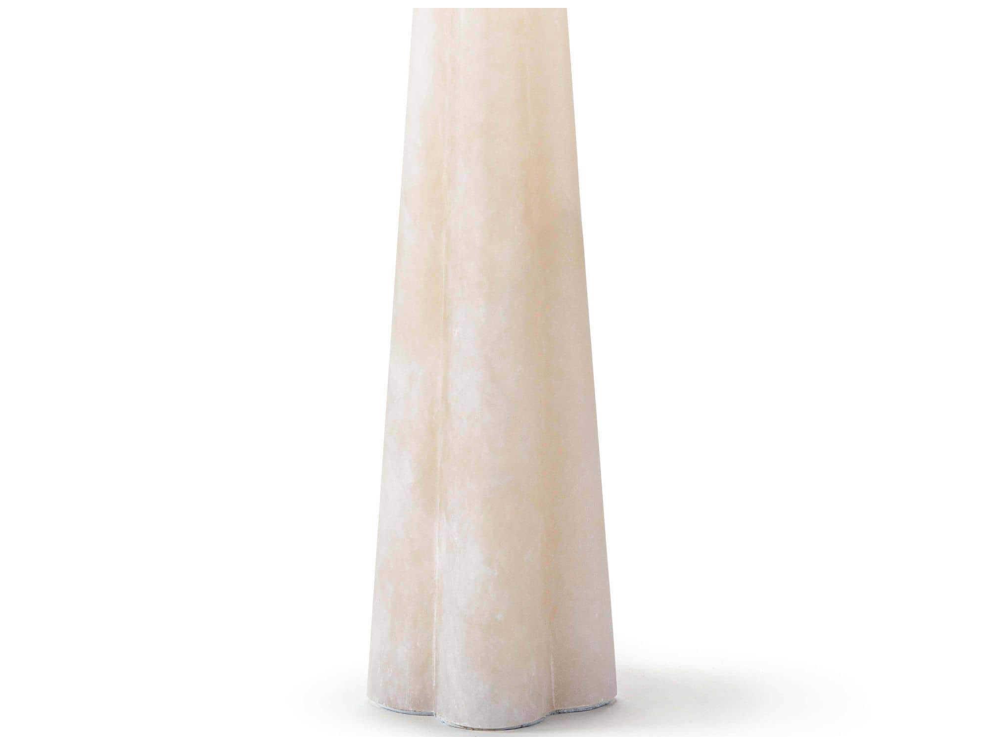 Regina Andrew Quatrefoil Natural Alabaster Linen White Buffet Lamp