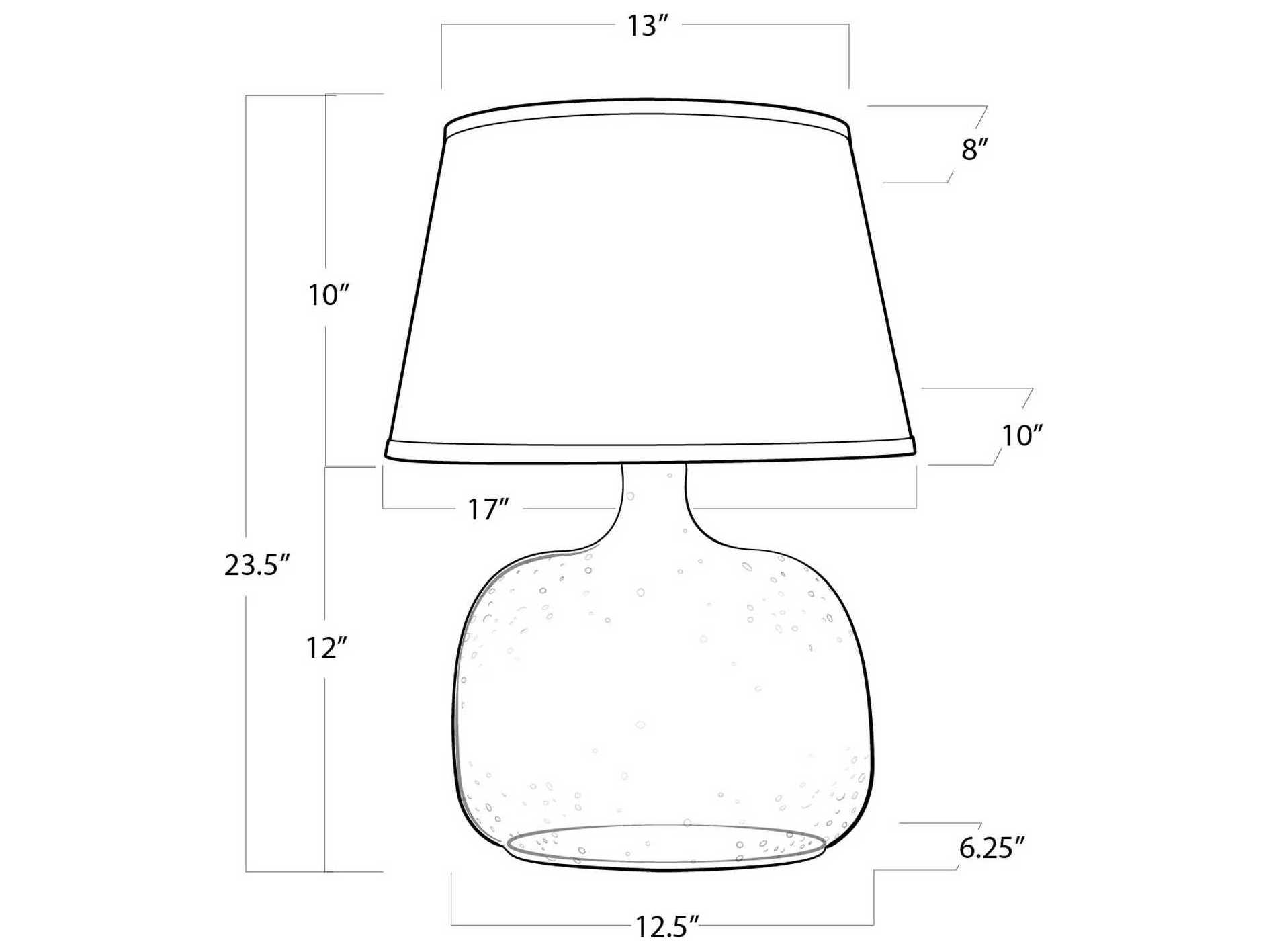 Regina Andrew Clear Glass Table Lamp