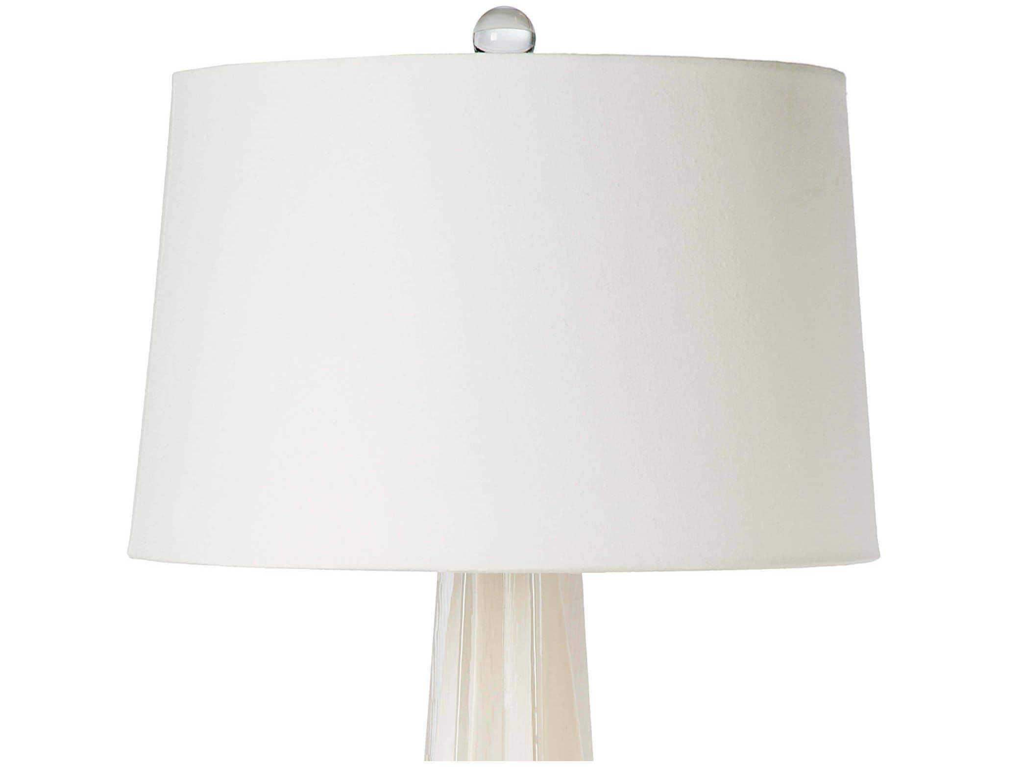 Regina Andrew Glass Star White Linen Buffet Lamp