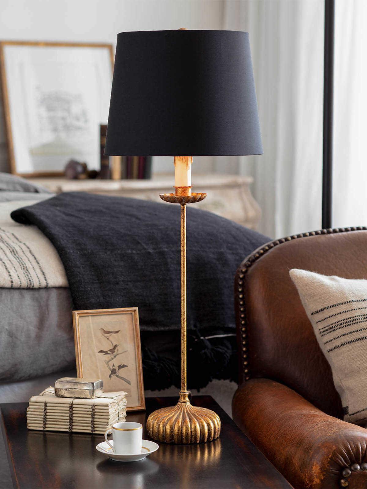 Regina Andrew Clove Stem Buffet Table with Black Shade